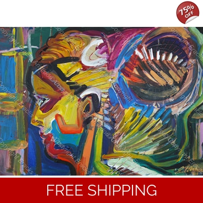 Expresstion Cubist Women Portrait 387